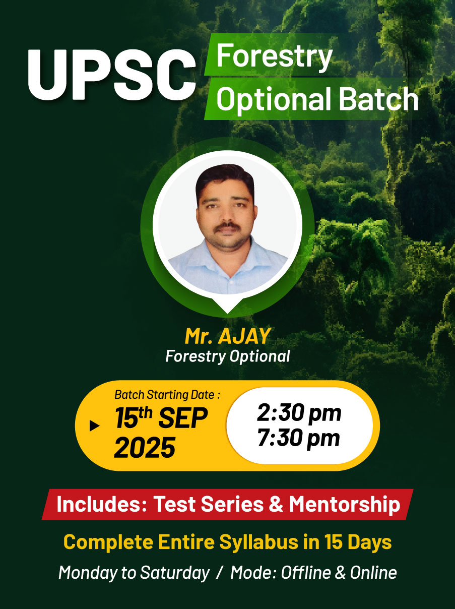 Admission open for Forestry Optional Programme Forestry Optional Programme banner